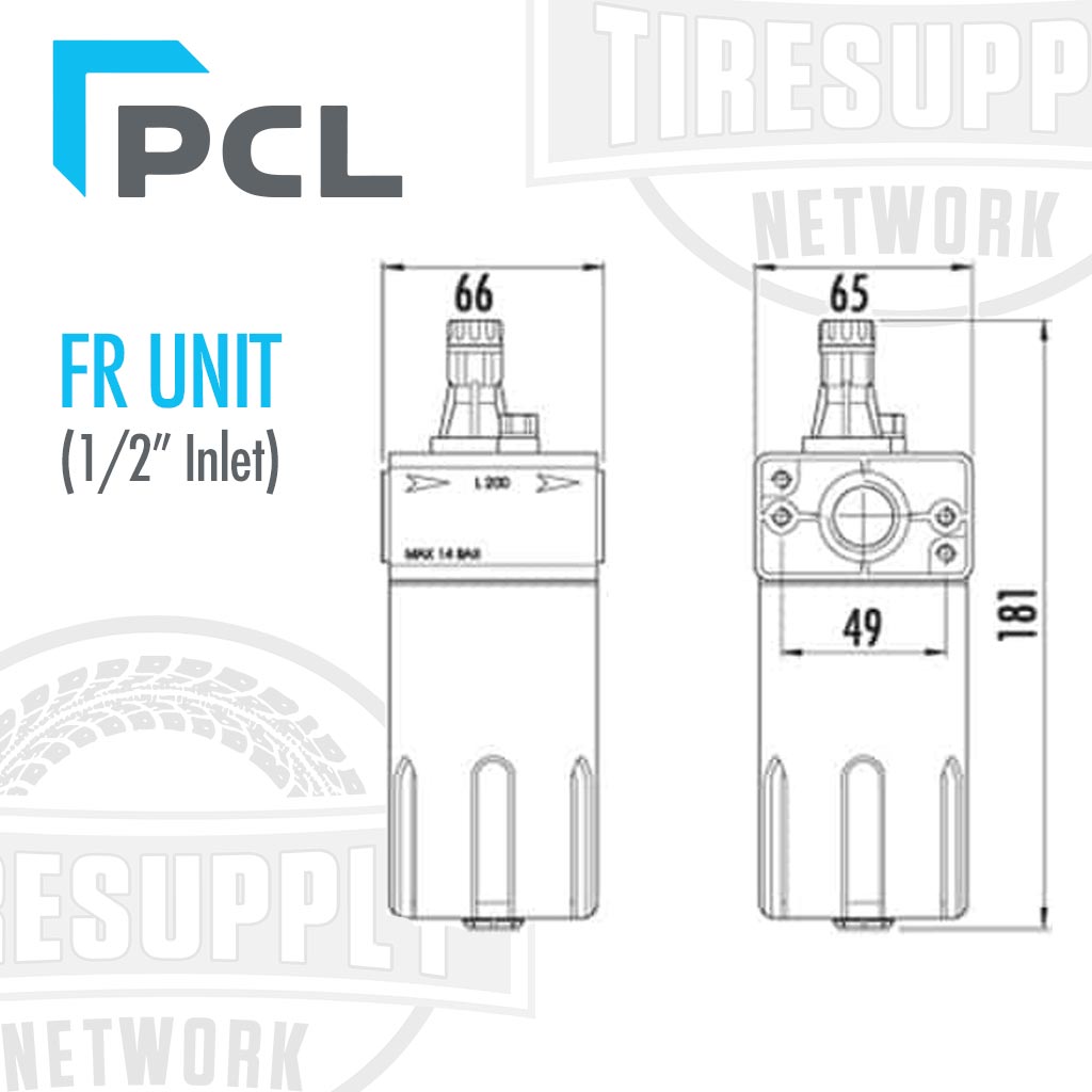 PCL | FR Unit Filter-Regulator 1/2″ NPT (ATC12)