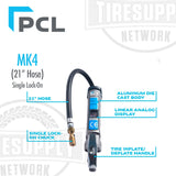 PCL | Airforce MK4 Truck Tire Inflator Gauge with 21″ Hose & Single Lock-On Chuck (AFG5A091)