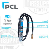 PCL | Airforce MK4 Truck Tire Inflator Gauge with 6′ Hose & Single Lock-On Chuck (AFG5A092)
