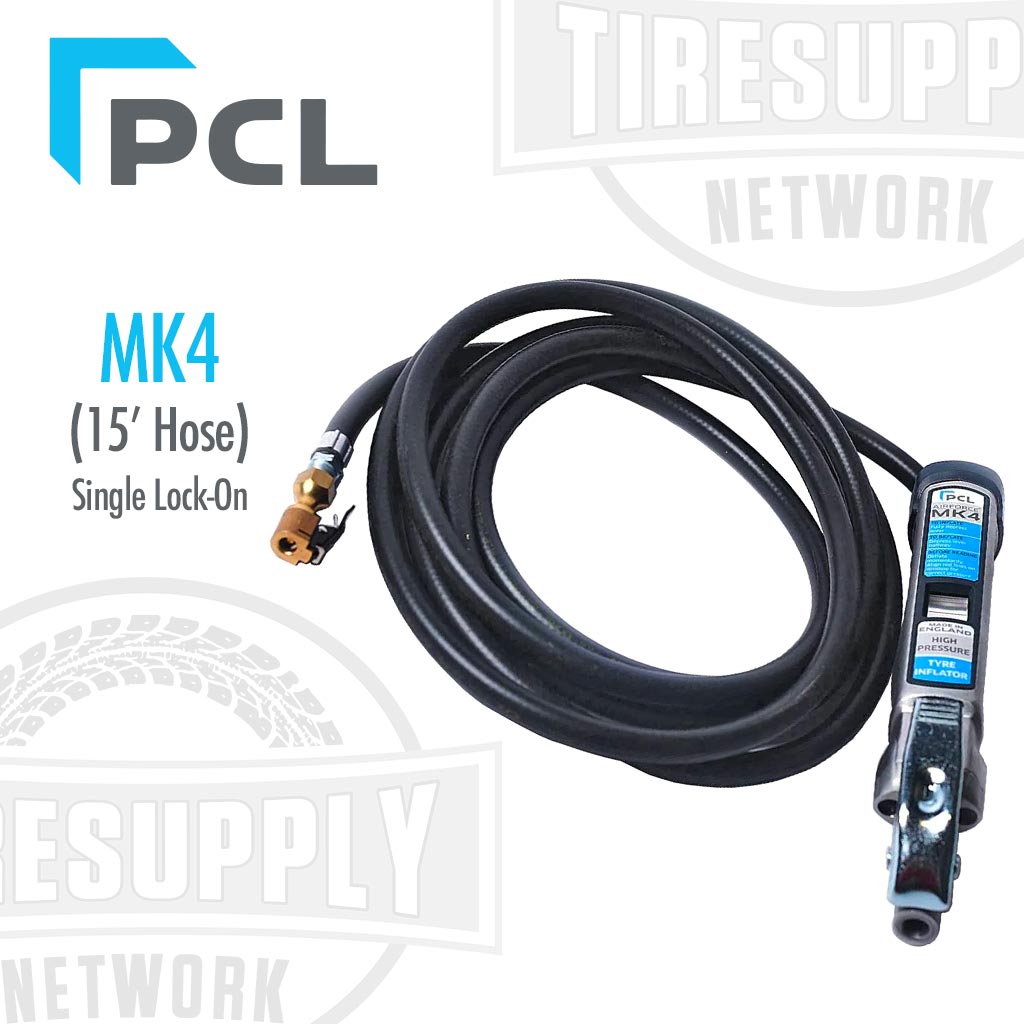 PCL | Airforce MK4 Truck Tire Inflator Gauge with 15′ Hose &amp; Single Lock-On Chuck (AFG5A093)