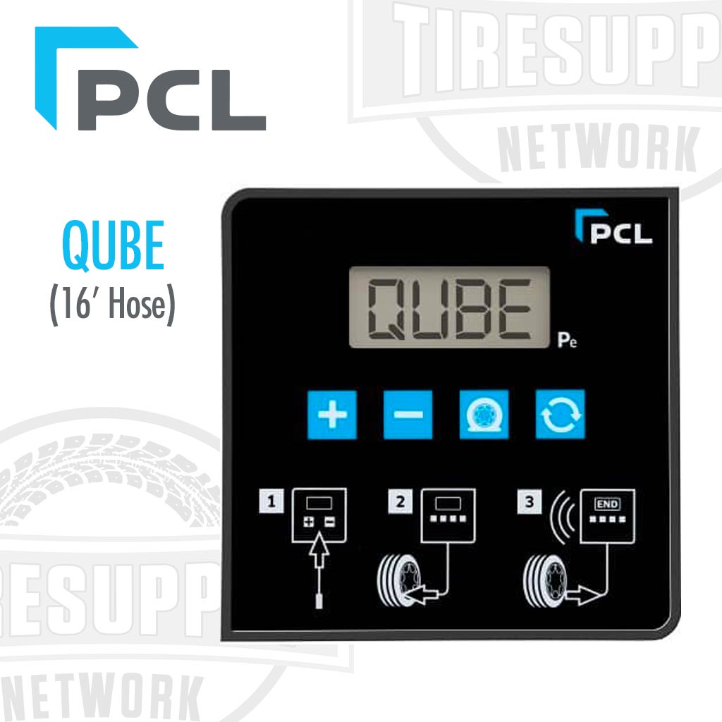 PCL | Accura QUBE 4 Mini Automatic Tire Inflation System with 16′ Hose & Single Lock-On Air Chuck (QUBE4)