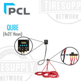 PCL | Accura QUBE 4 Mini Automatic Tire Inflation System with Four 25′ Hoses & Single Lock-On Air Chuck (QUBE44x25)