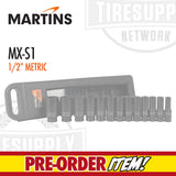 Martins MX-S1 | Impulse 1/2″ Drive 13-Piece Impact Socket Set - Metric