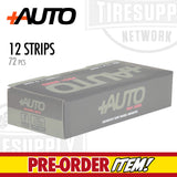 +AUTO PP200S12B72 | Steel 2 oz Stick-On Adhesive Tape Wheel Weight - 12 strips | 72 pcs | Black