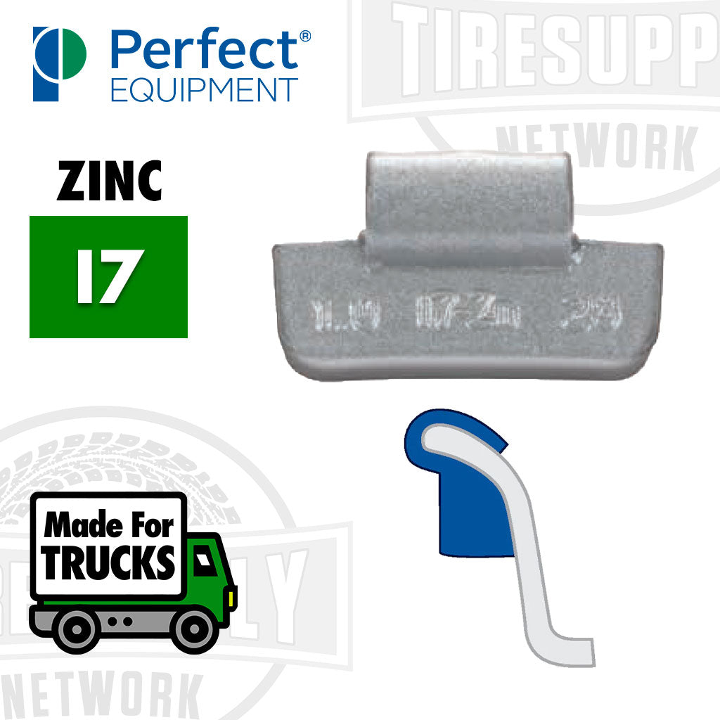 Perfect Equipment | I7-Style Heavy Duty Uncoated Zinc Clip-On Wheel Weights - Choose Size