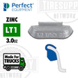 Perfect equipment Zinc LT1 clip on weights, made for trucks, 3.0oz