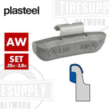 Plasteel | AW-Style Plastic over Steel Clip-On Wheel Weights - Choose Size or Bulk Set (AWPS-*)