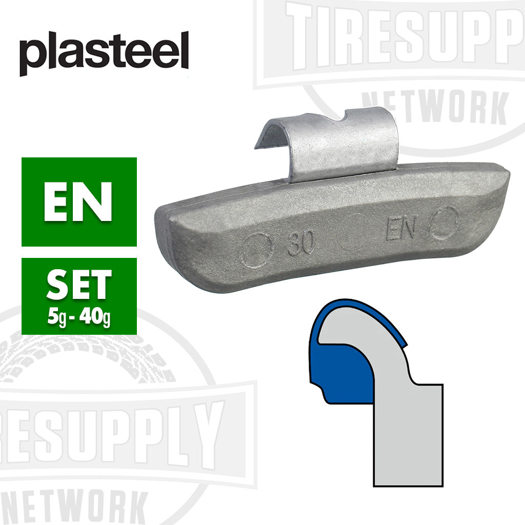 Plasteel | EN-Style Plastic over Steel Clip-On Wheel Weights - Choose Size or Bulk Set (ENPS-*)