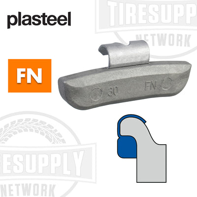Plasteel FN-Style | Plastic over Steel Clip-On Wheel Weights - Choose Size or Bulk Set