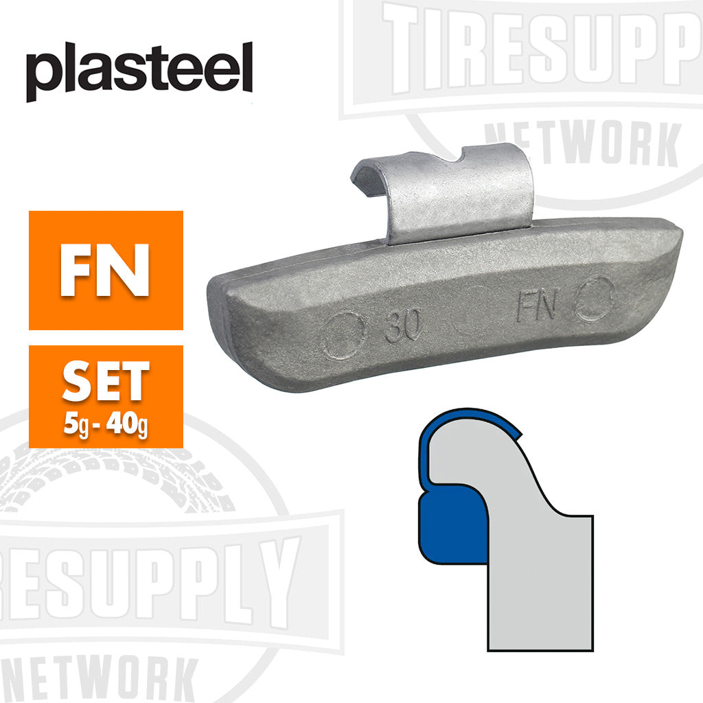 Plasteel | FN-Style Plastic over Steel Clip-On Wheel Weights - Choose Size or Bulk Set (FNPS-*)