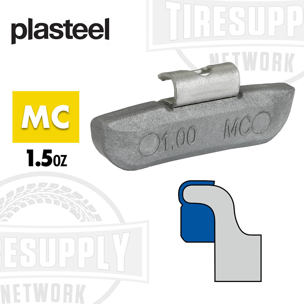Plasteel | MC-Style Plastic over Steel Clip-On Wheel Weights - Choose Size or Bulk Set (MCPS-*)