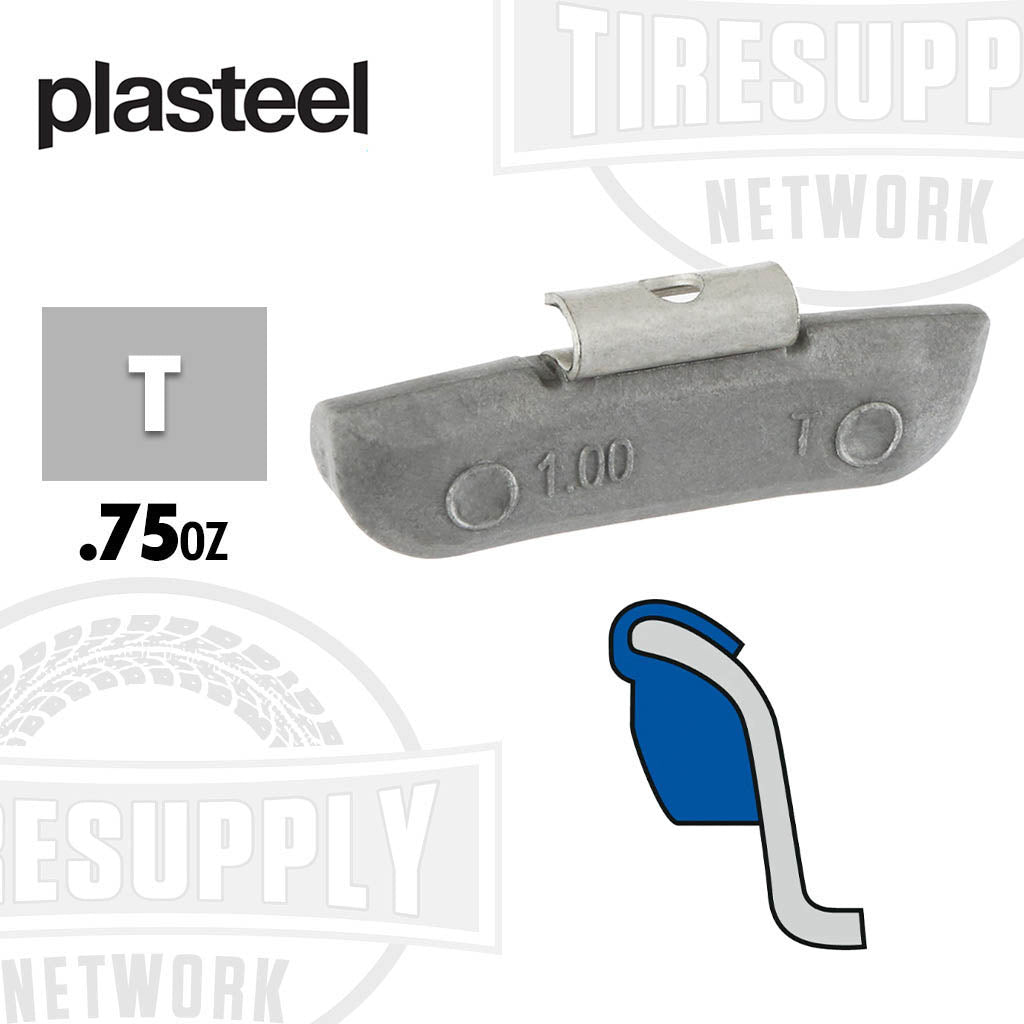 Plasteel | T-Style Plastic over Steel Clip-On Wheel Weights - Choose Size or Bulk Set (TPS-*)