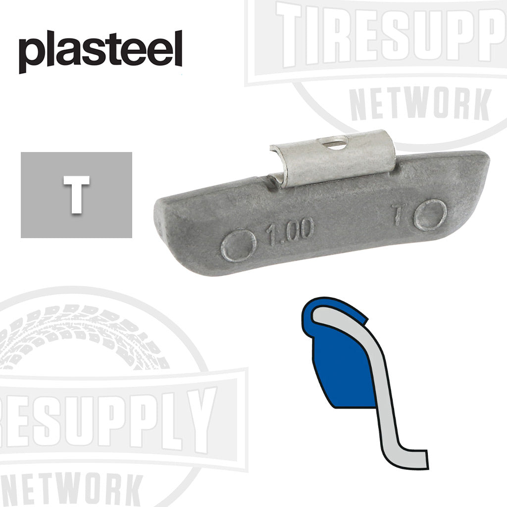 Plasteel | T-Style Plastic over Steel Clip-On Wheel Weights - Choose Size or Bulk Set (TPS-*)