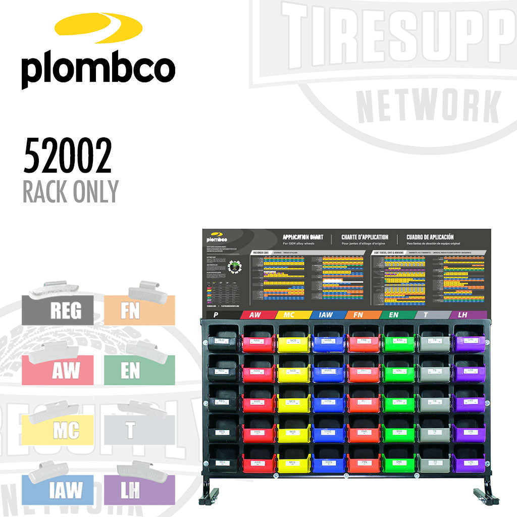 Plombco | Kit Passenger 40 Wheel Weight Assortment Rack - Choose with Zinc Weights or Rack Only (52002)