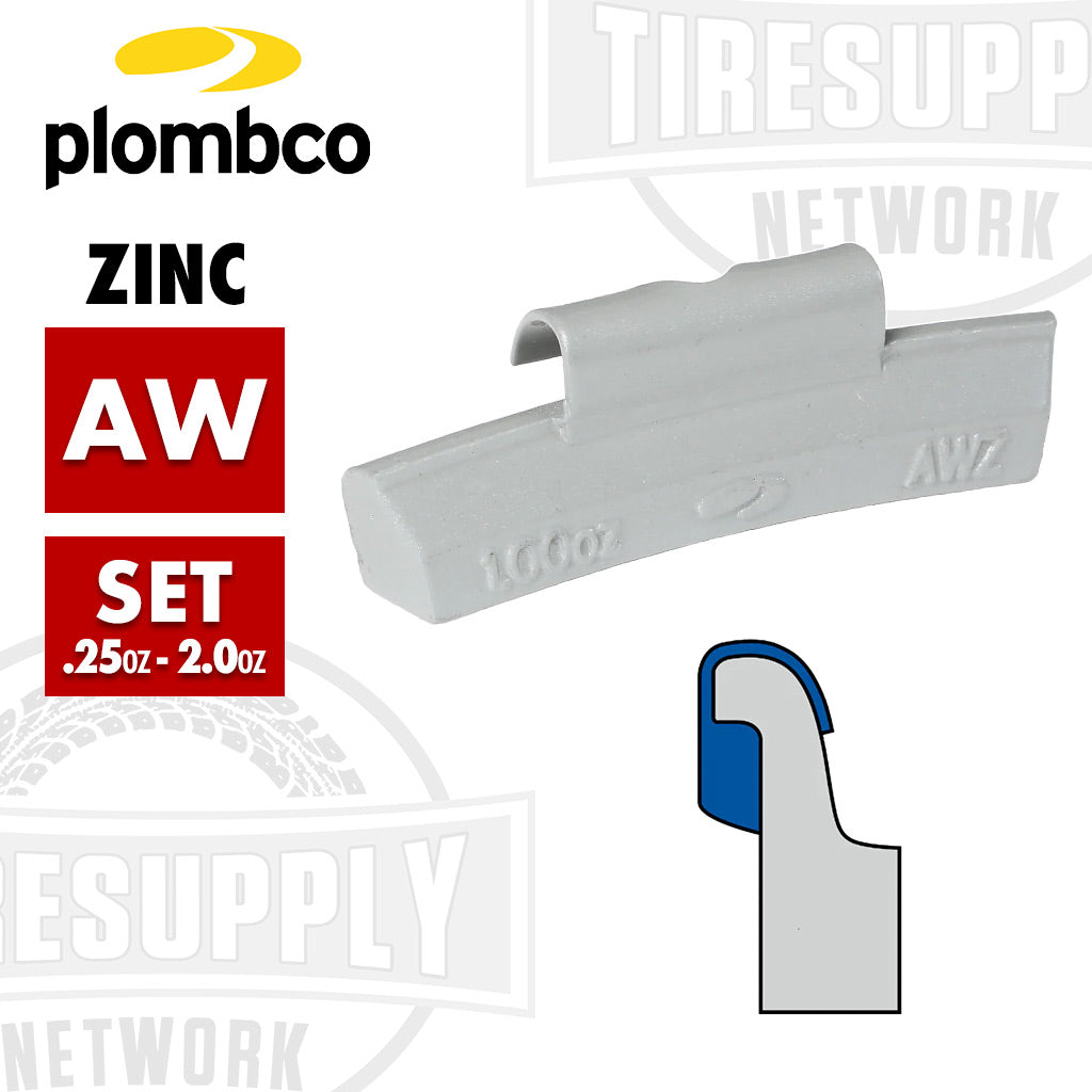Plombco AW-Style | Coated Zinc Clip-On Wheel Weights - Choose Size