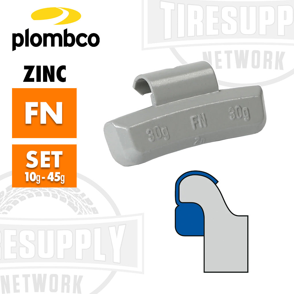 Plombco | FN-Style Coated Zinc Clip-On Wheel Weights - Choose Size or Bulk Set