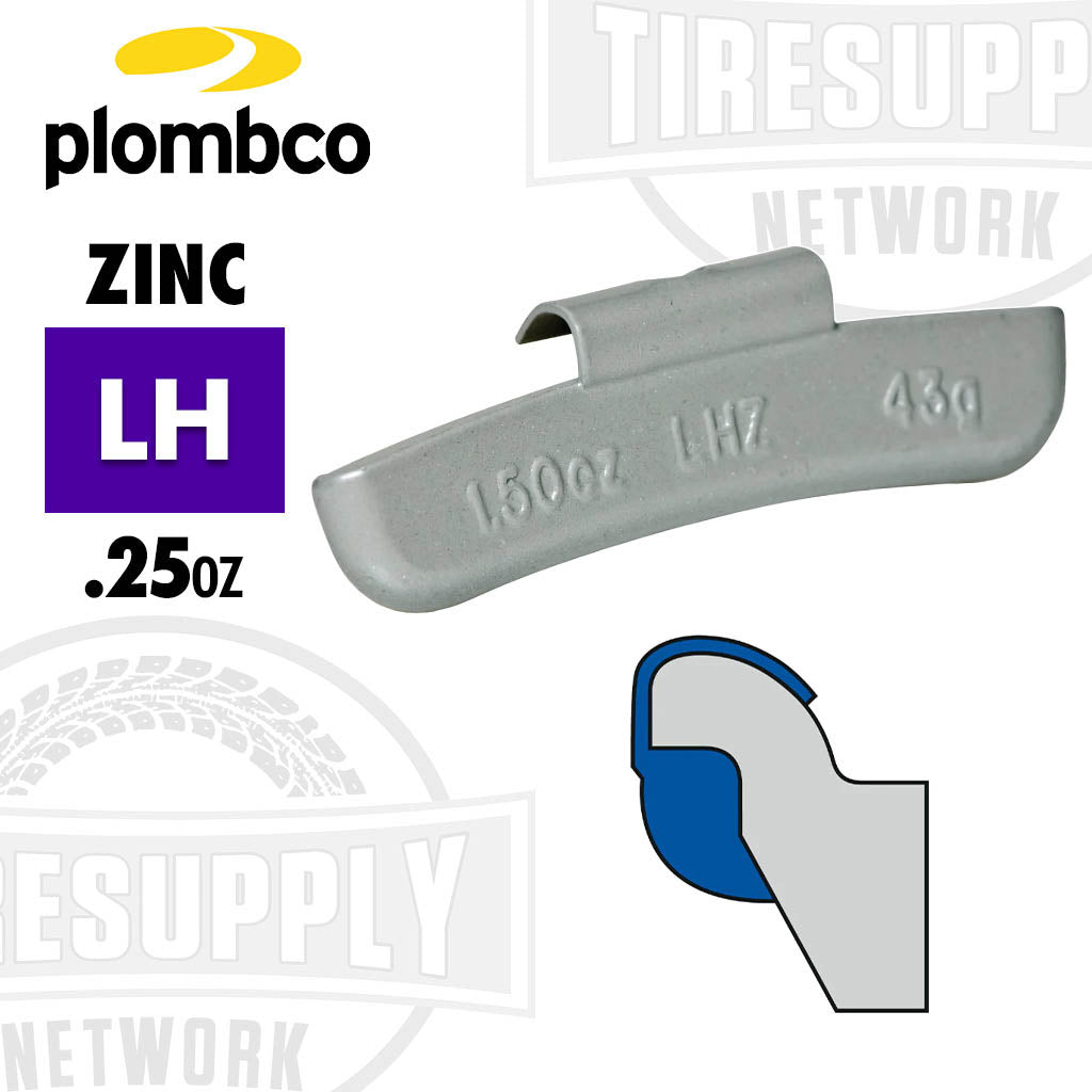 Plombco LH-Style | Coated Zinc Clip-On Wheel Weights - Choose Size