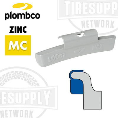 Plombco Zinc MC clip on wheel weight
