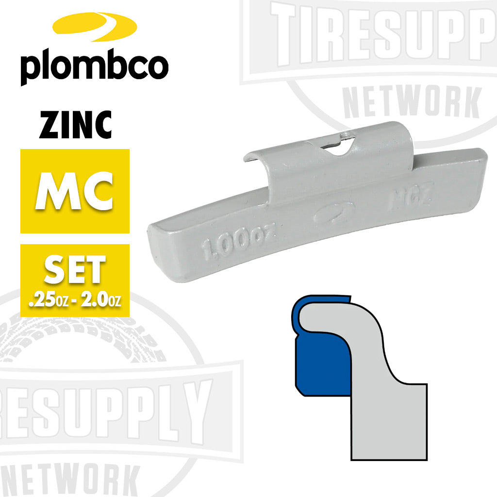 Plombco | MC-Style Coated Zinc Clip-On Wheel Weights - Choose Size or Bulk Set