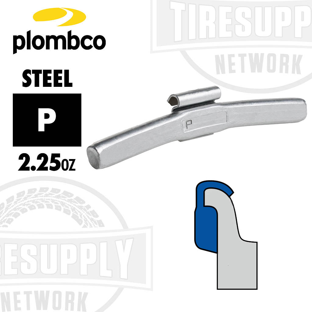 Plombco | P-Style Steel Clip-On Wheel Weights - Choose Size or Bulk Set (PFE-*)