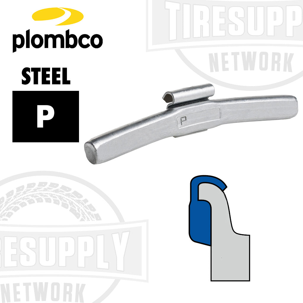 Plombco | P-Style Steel Clip-On Wheel Weights - Choose Size or Bulk Set (PFE-*)