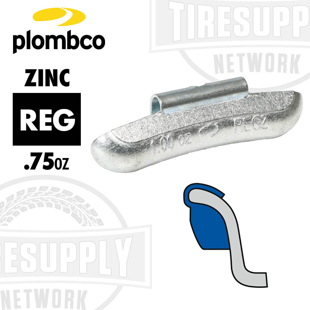 Plombco | REG-Style Uncoated Zinc Clip-On Wheel Weights - Choose Size or Bulk Set