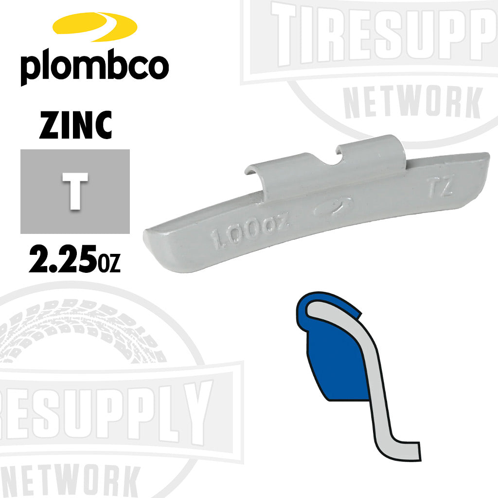 Plombco | T-Style Coated Zinc Clip-On Wheel Weights - Choose Size or Bulk Set