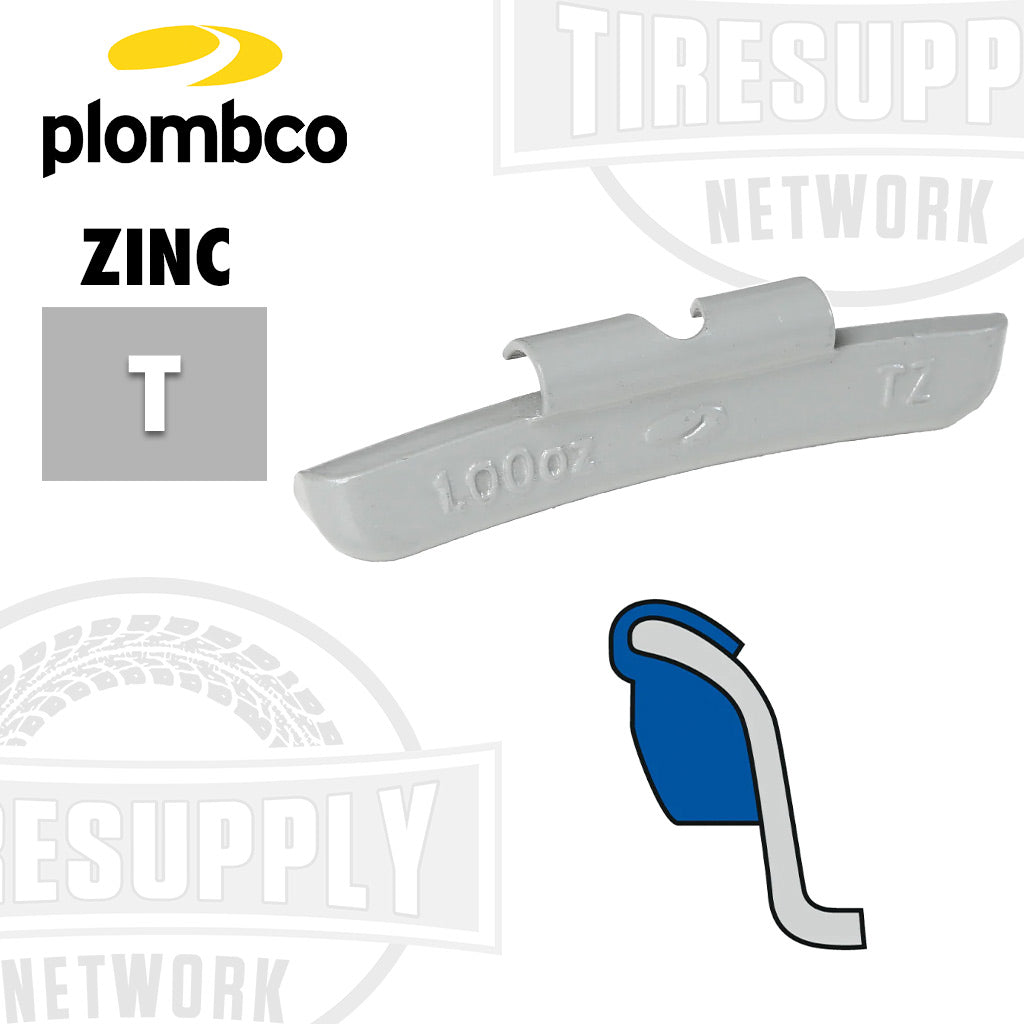 Plombco | T-Style Coated Zinc Clip-On Wheel Weights - Choose Size or Bulk Set