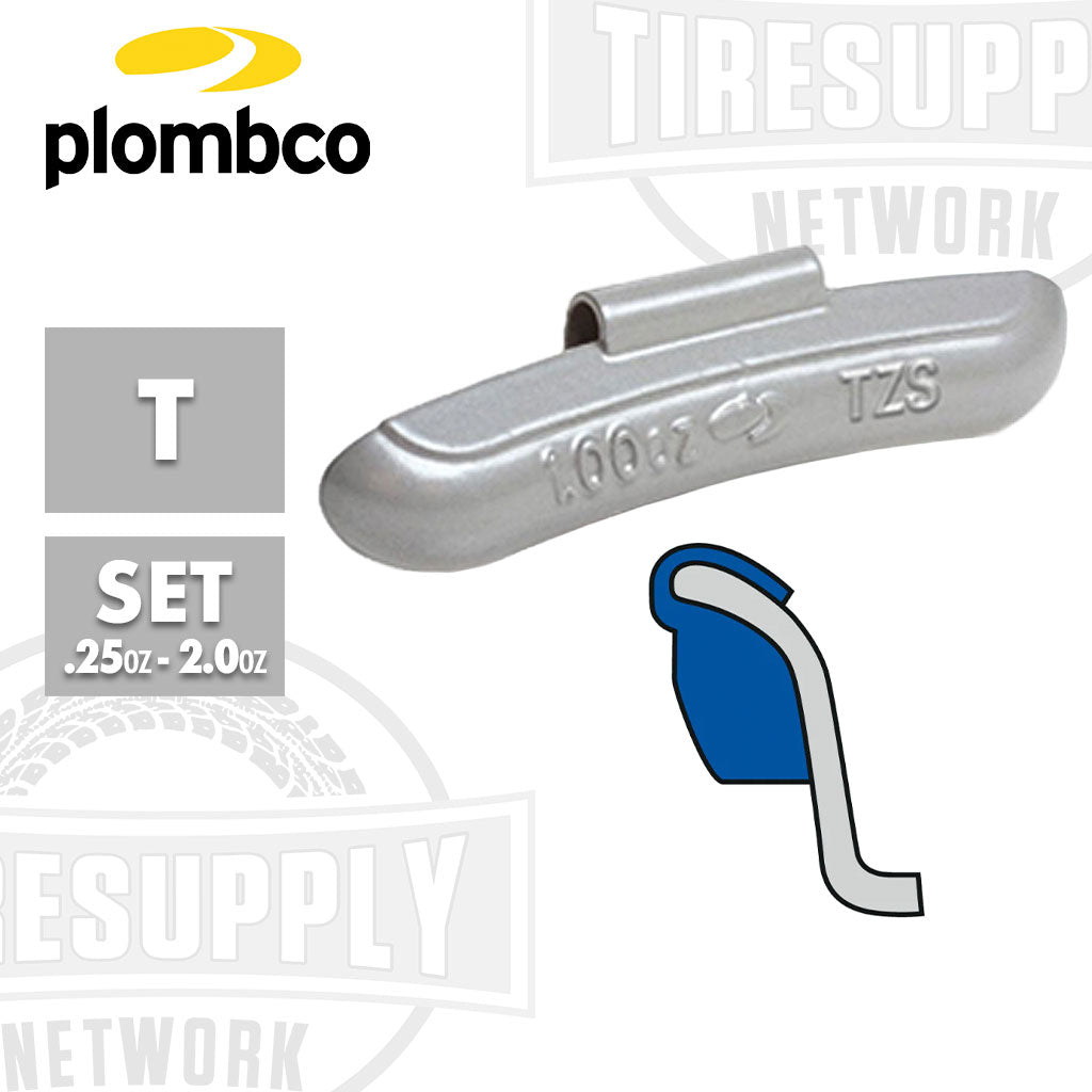 Plombco | T-Style Coated Zinc Clip-On Wheel Weights - Bulk Set (TZS-Set) PROMO