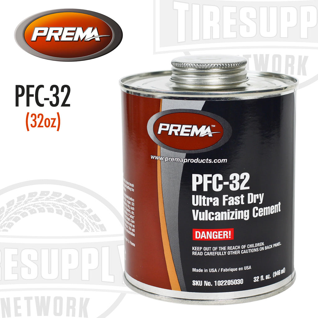 Prema | Ultra Fast Dry Vulcanizing Tire Repair Cement 32 oz Can (PFC-32)