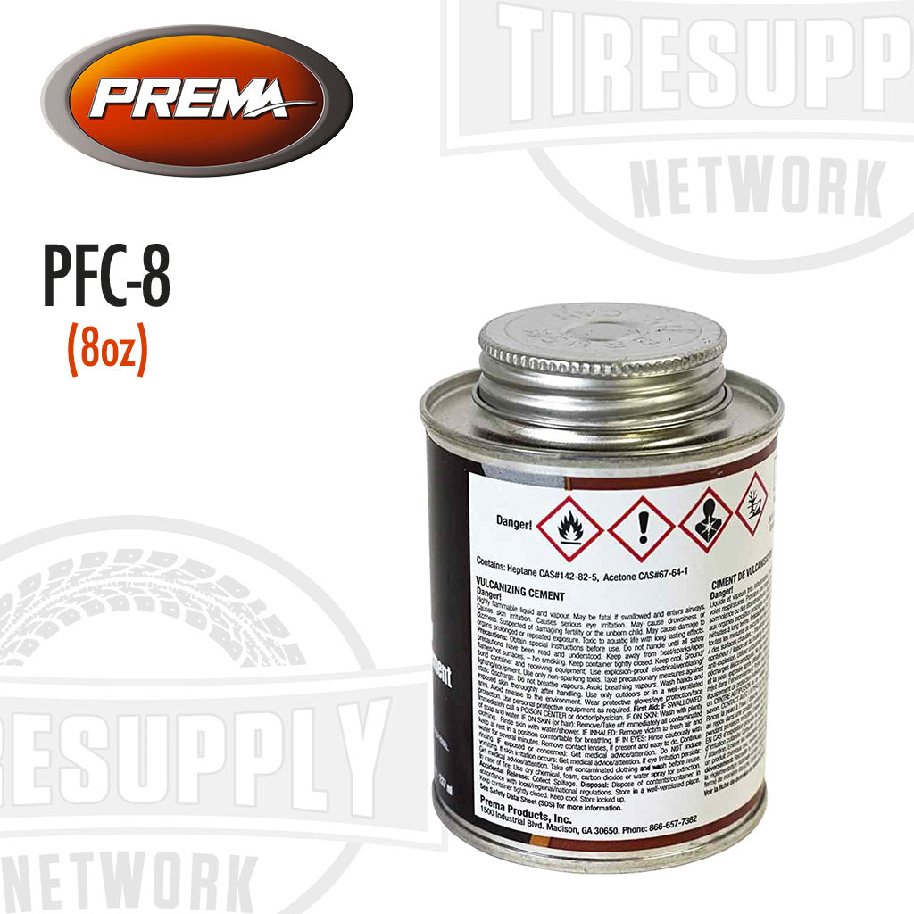 Prema | Ultra Fast Dry Vulcanizing Tire Repair Cement 8 oz Can (PFC-8)