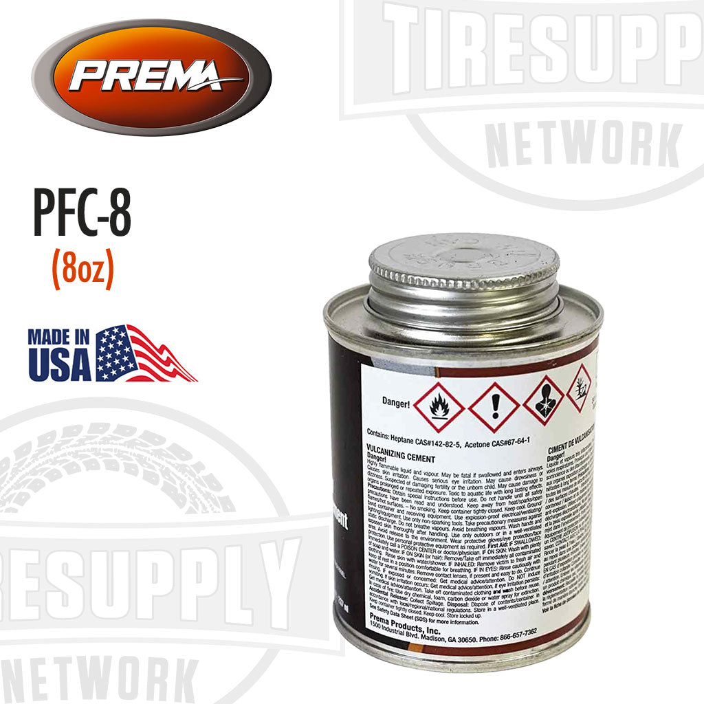 Prema | Ultra Fast Dry Vulcanizing Tire Repair Cement 8 oz Can (PFC-8)