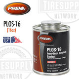 A 16 oz can of Prema Innerliner Overbuff Sealant with the label PLOS-16, indicating it's made in the USA.