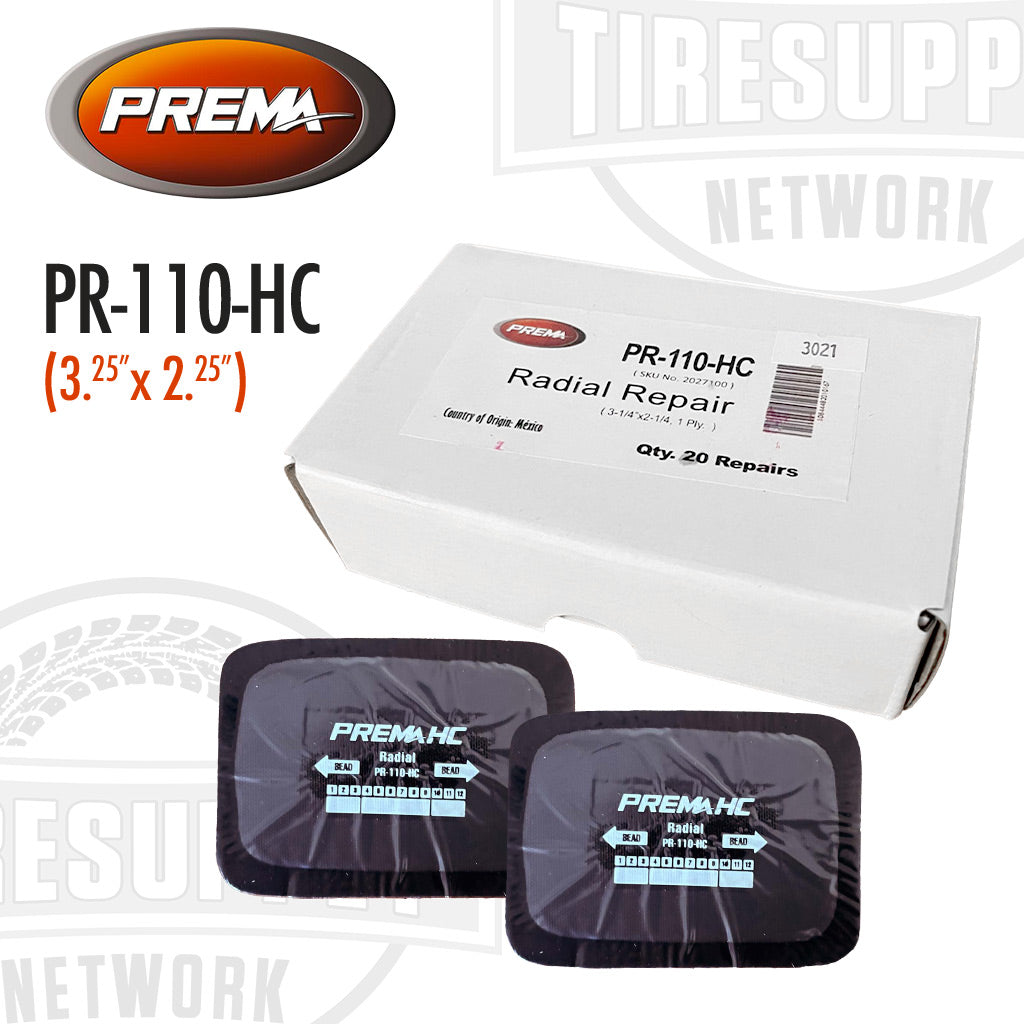 Prema PR-110-HC Heat Cure Radial Tire Repair Patch Units