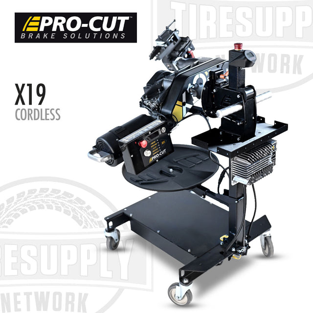 Pro-Cut Break Solutions X19 Cordless DS Powered on Car brake lathe