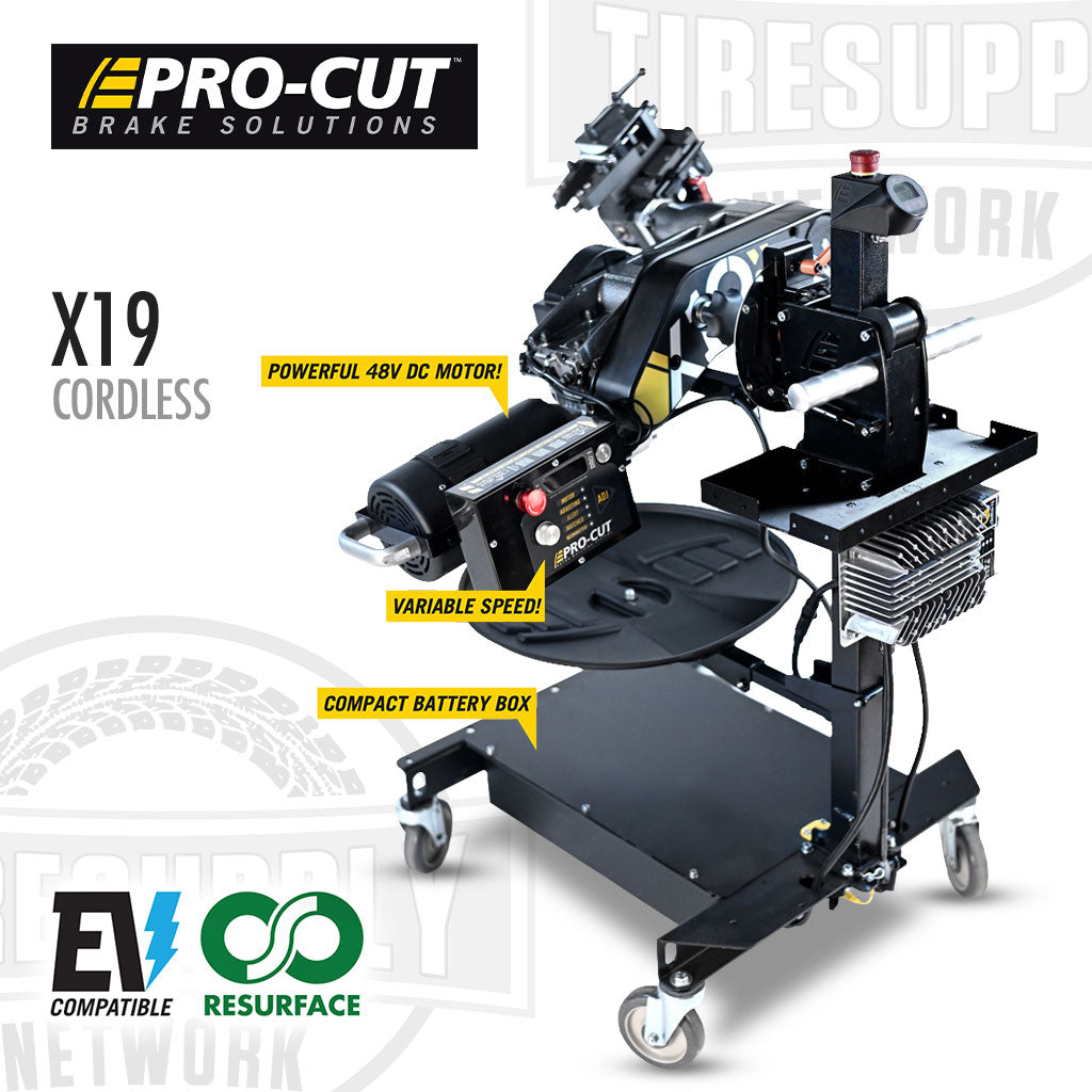 Pro-Cut X19 | Cordless On-Car Lathe with Adjustable Trolley