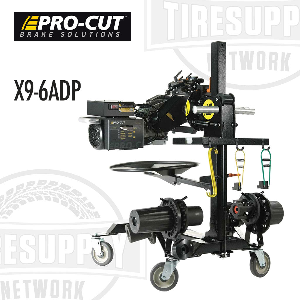 Pro-Cut | On-Car PFM X9 Brake Lathe with Adjustable Trolley, 6 LED Worklights, 6 Adapters (X9-6ADP)