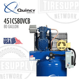 Quincy | Two-Stage 80 Gallon QT 5HP Air Compressor 230V, 1PH - Vertical PRO (451CS80VCB)