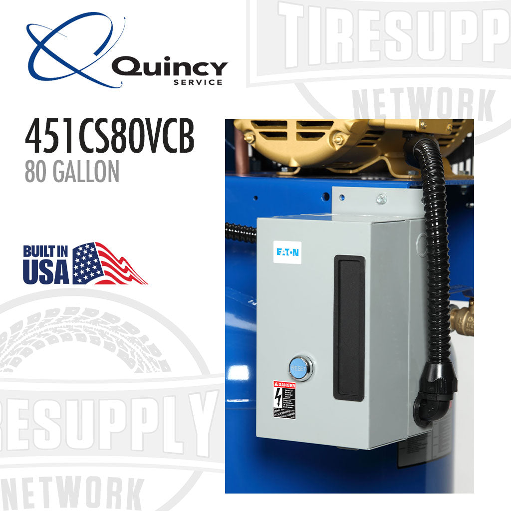 Quincy | Two-Stage 80 Gallon QT 5HP Air Compressor 230V, 1PH - Vertical PRO (451CS80VCB)