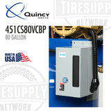 Quincy | Two-Stage 80 Gallon QT 5HP Air Compressor 230V, 1PH - Vertical PRO PLUS (451CS80VCBP)