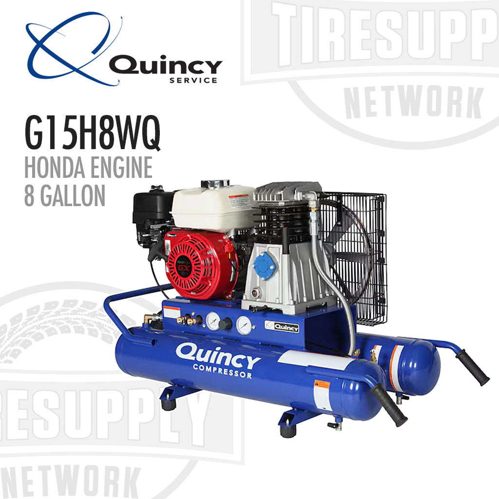 Quincy | 5.5-HP 8-Gallon Wheelbarrow Air Compressor With Honda Engine (G15H8WQ)
