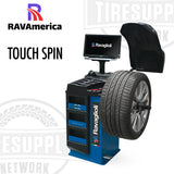 Ravaglioni tire balancing machine with RAVAmerica branding on a white background