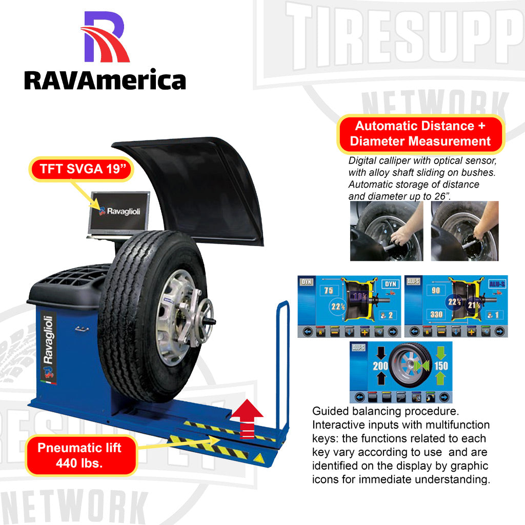 RAVAmerica All-in-One SuperBalancer | Heavy Duty Wheel Balancer