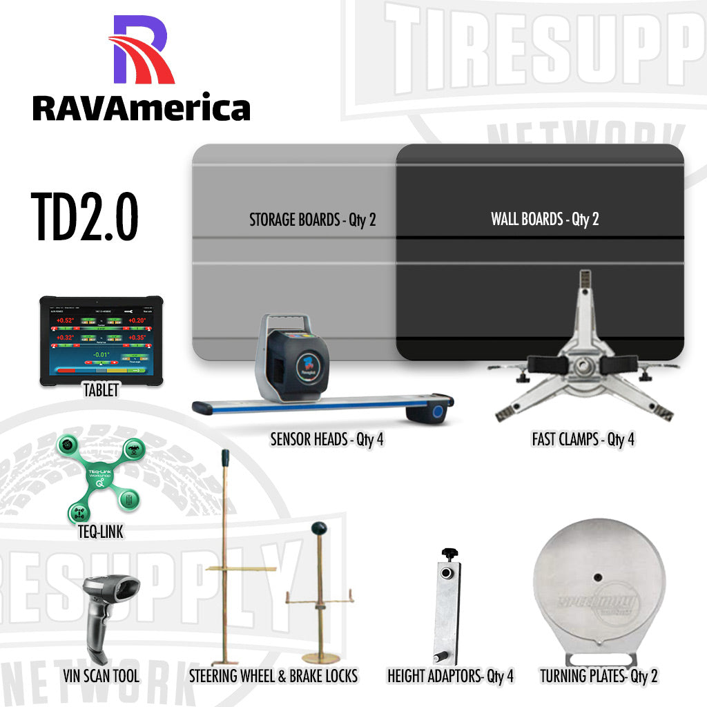 RAVAmerica | TD 2.0 Premium Package 2 Post Wheel Aligner (TD2.0-Premium)