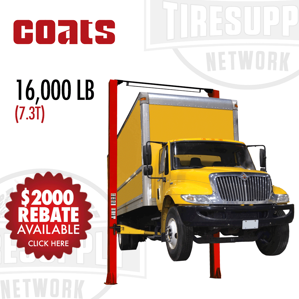 Coats | Two Post Lift 16,000 lb / 7.3T Capacity - Red (4T216SSR1)