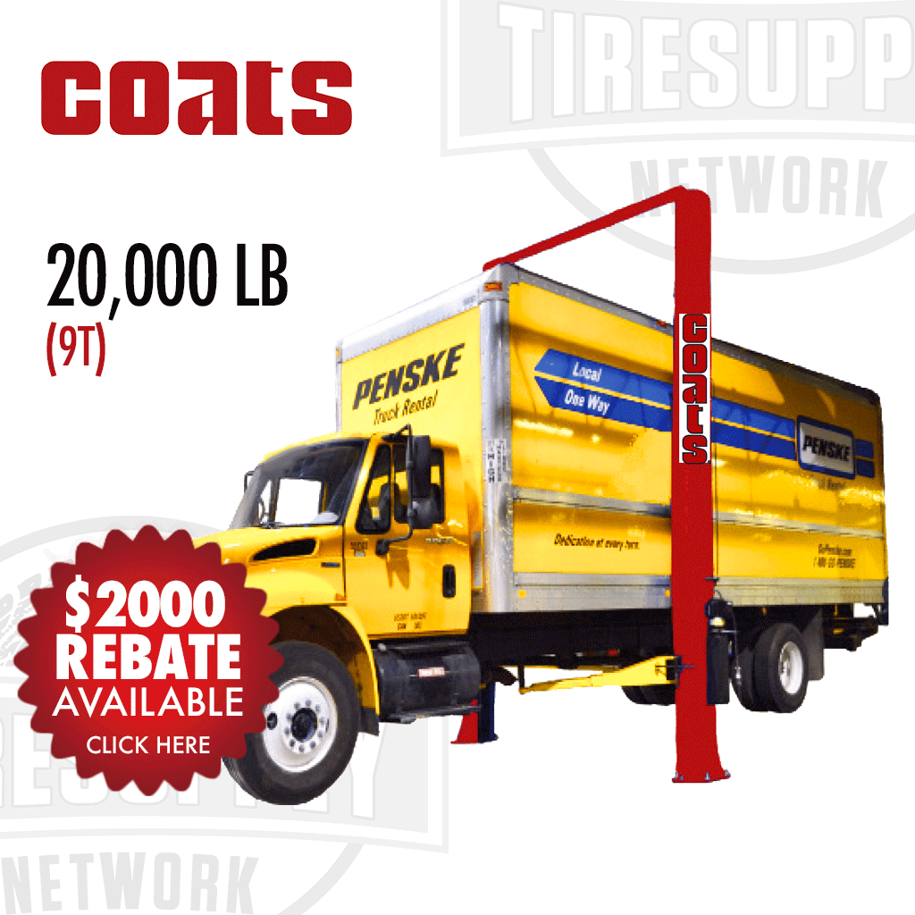 Coats | Two Post Lift 20,000 lb / 9T Capacity - Red (4T220SSR1)