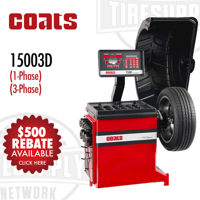 Coats 1500 | 3D Direct Drive Wheel Balancer - 1-Phase or 3-Phase