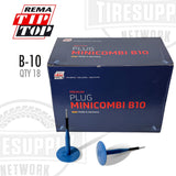 Box of REMA TIP TOP PLUG MINICOMBI B10 with a blue plug on a white background. B-10. B10