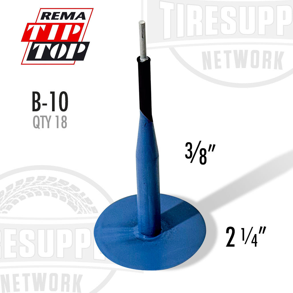 Blue tire pressure gauge with REMA Tip Top branding on a white background. B-10. B10