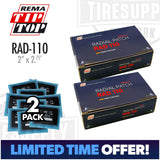 Rema | Radial Tire Patch Repair Unit - 2"x2.75" - Qty 40 Patches (RAD-110)